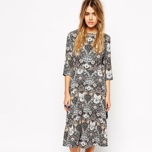 Asos Midi Skater Dress - Wallpaper Print, size 6